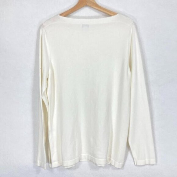 Susan Graver Pullover Sweater Elegant Classy Academia Grandma Core Minimalist M - Picture 3 of 5